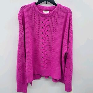 Women's Fuchsia Knit Sweater